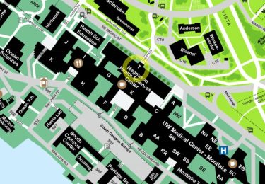 Overhead map of the Health Sciences Building